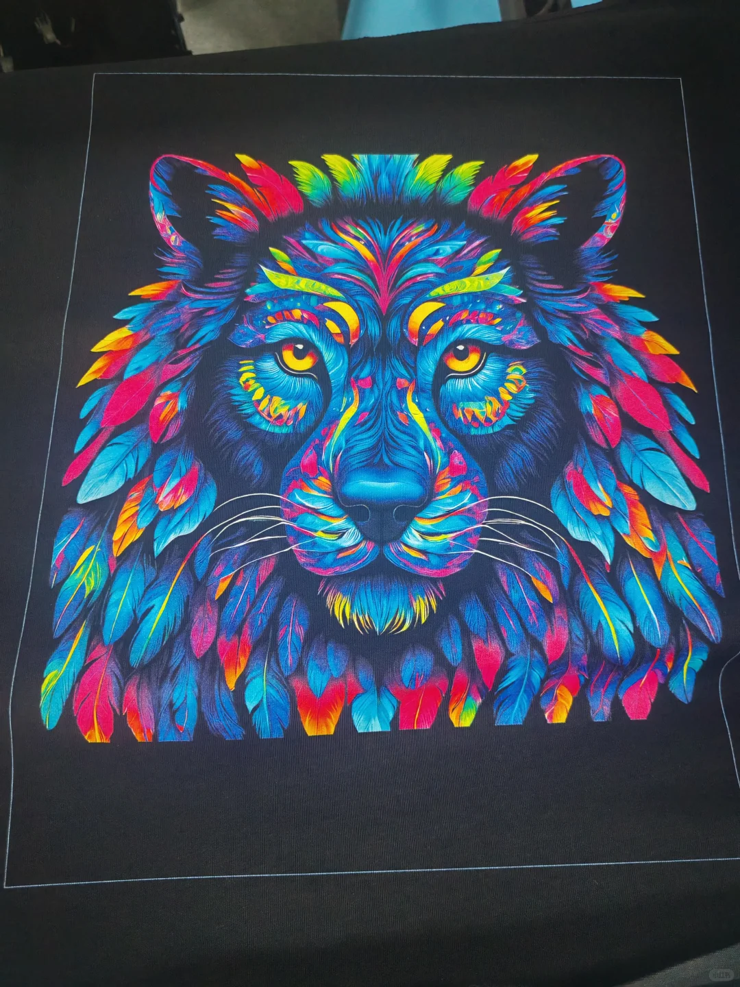 兄弟头涂料直喷打印效果