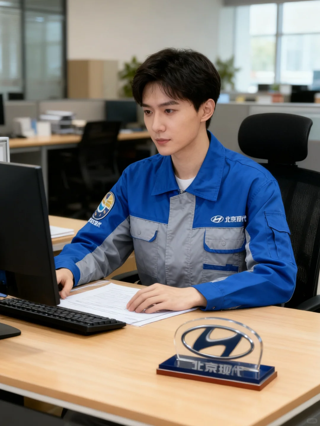 北京现代专属工装：立体剪裁显精神，耐磨面料