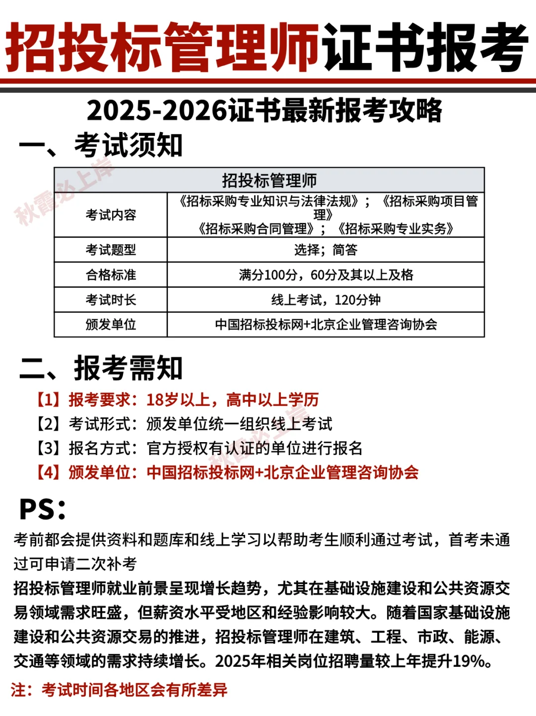 招投标管理师证书?报考最新通知
