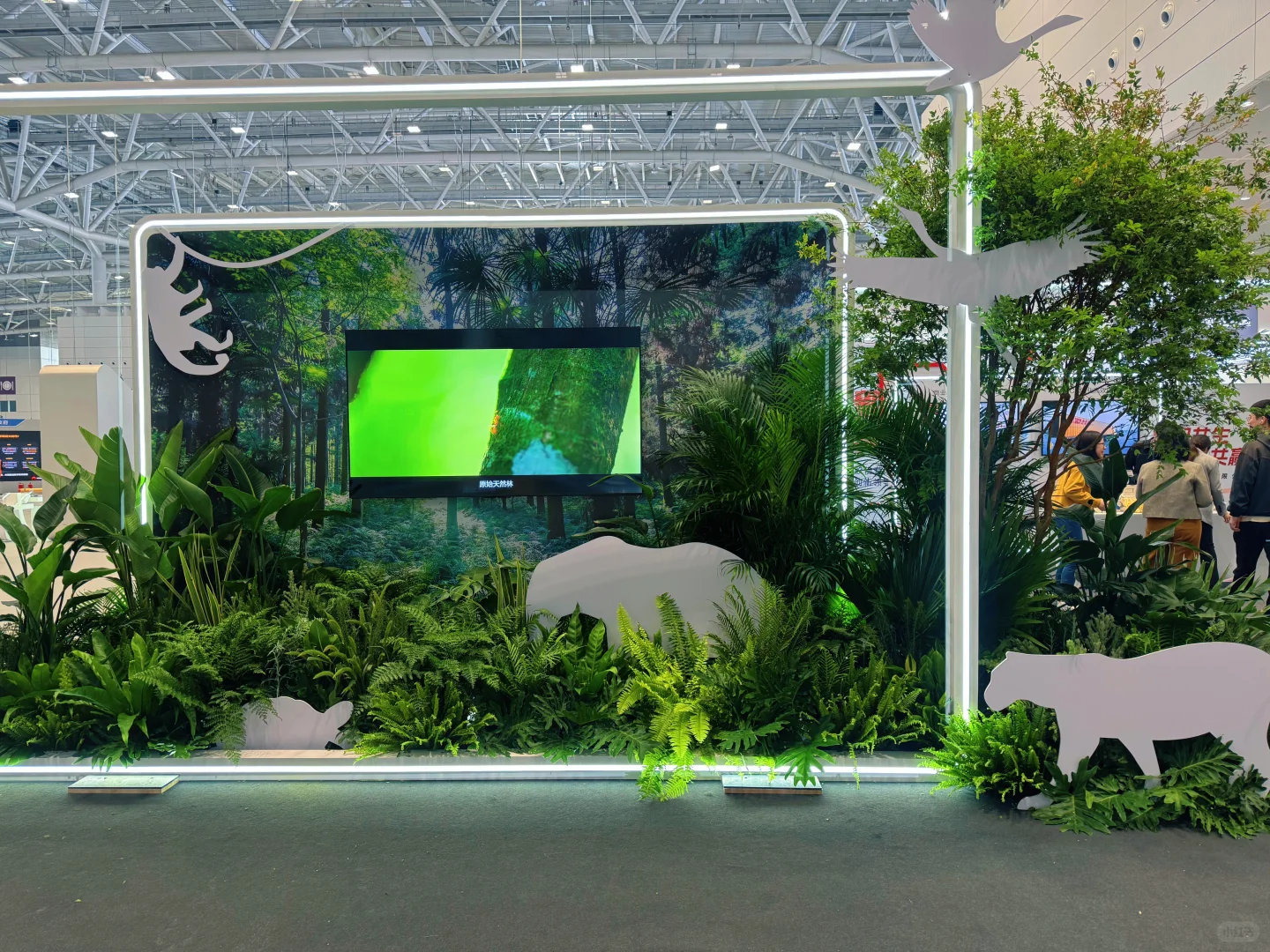 华为2025年供应商大会展台植物装饰