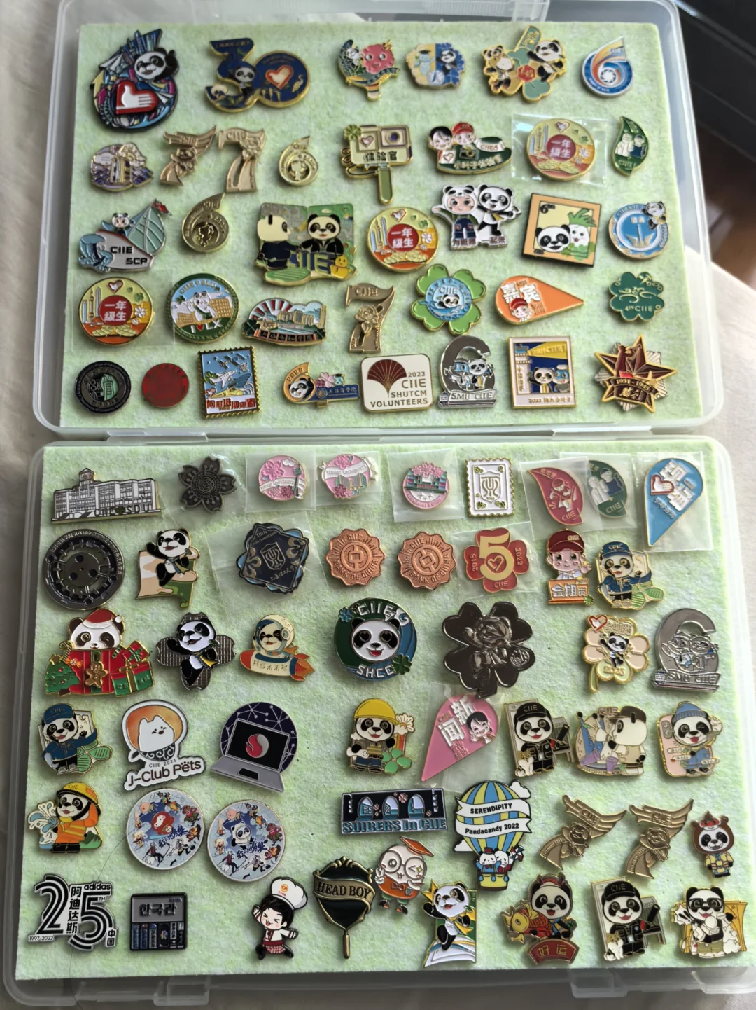 进博会徽章交换啦