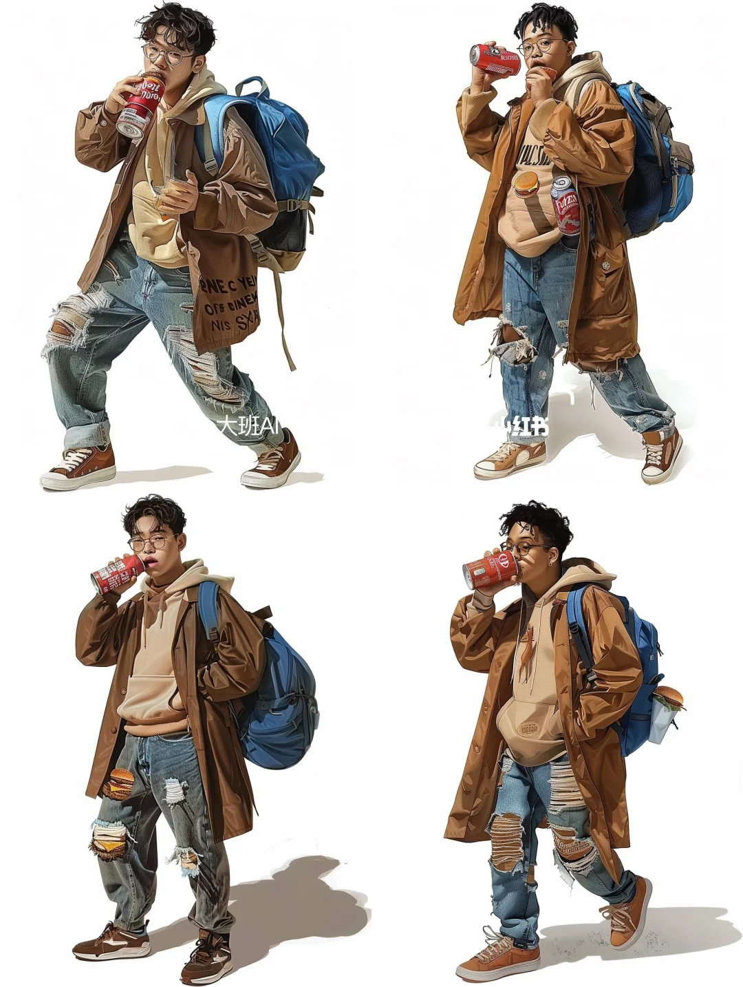 速写素材分享——喝可乐?