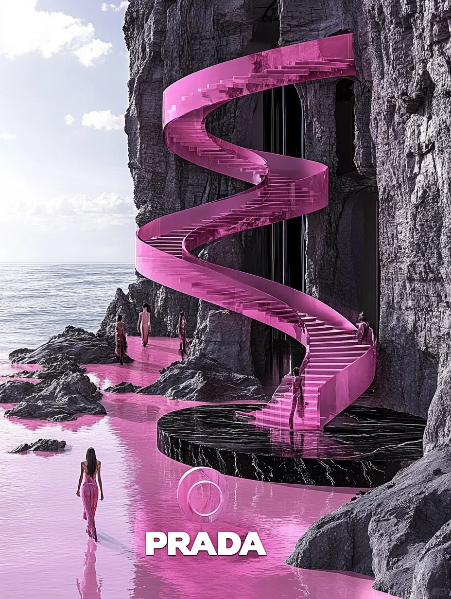 PRADA冰岛天梯时尚大秀