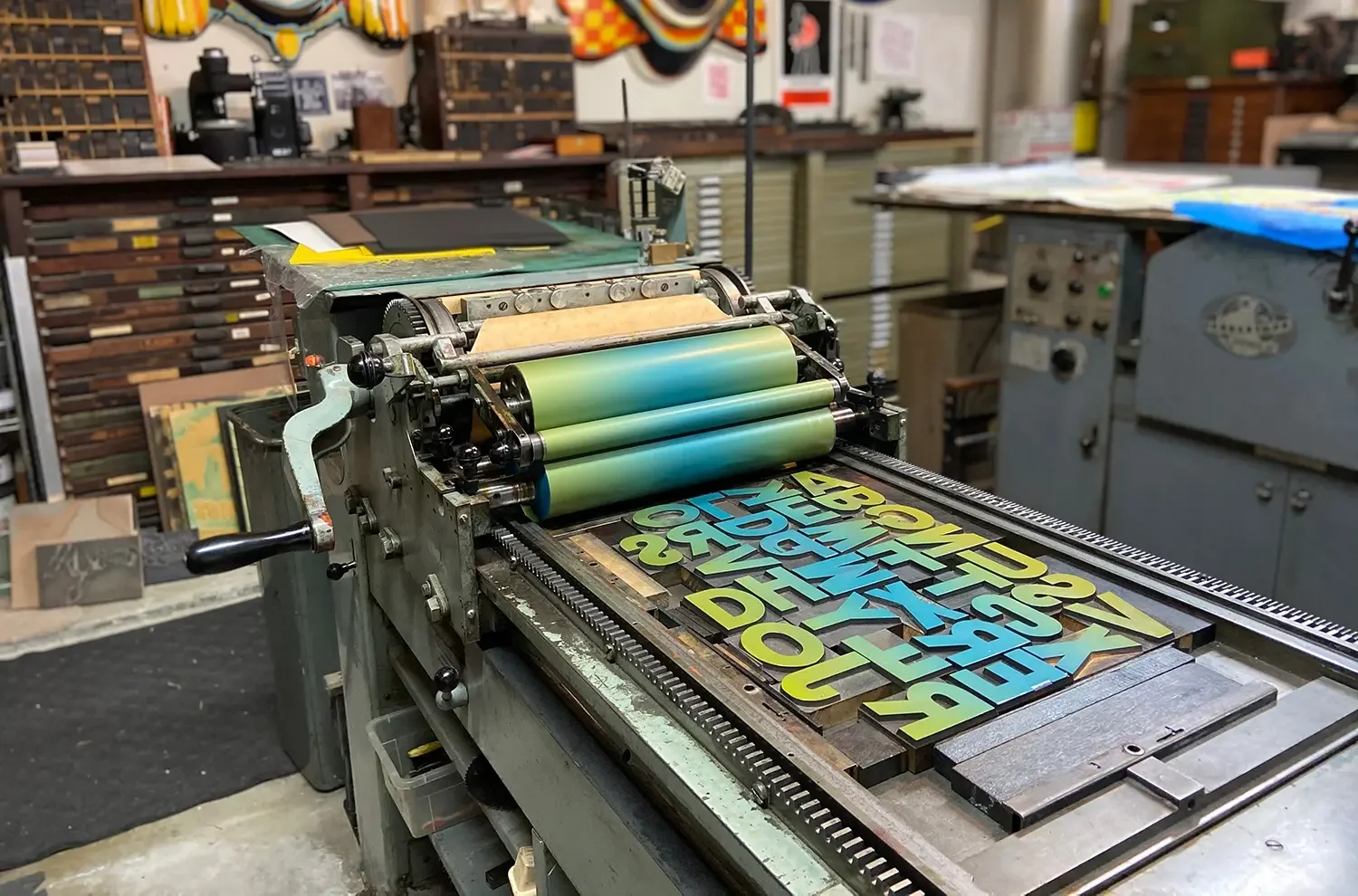 木活字+凸版打样机（版画机）