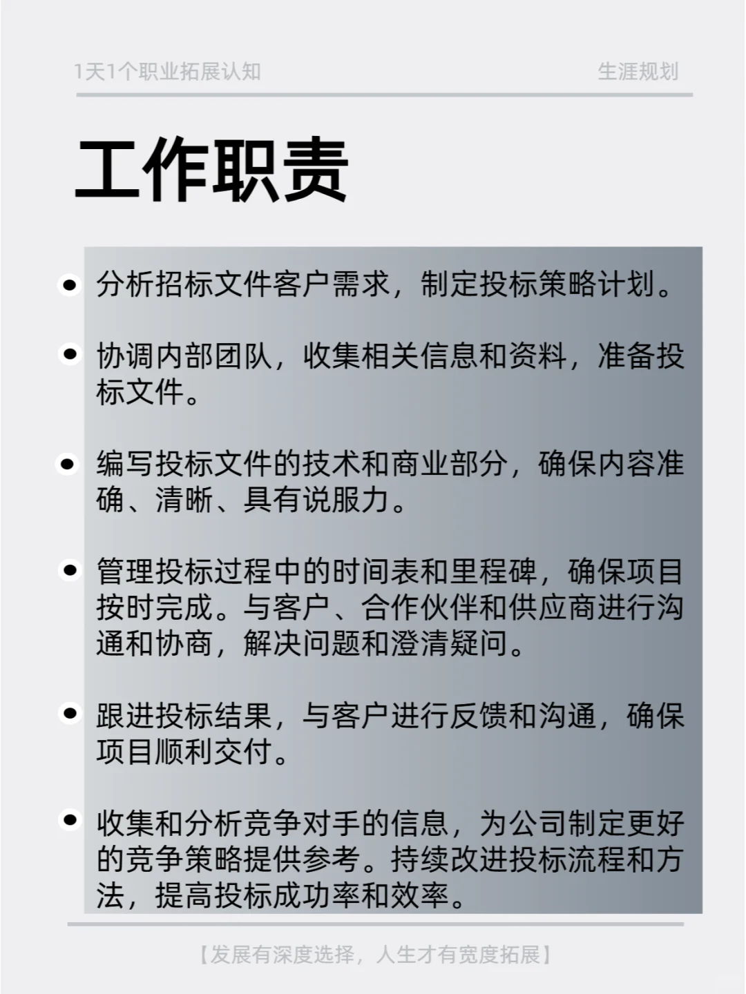 每天认识一个职业——投标专员