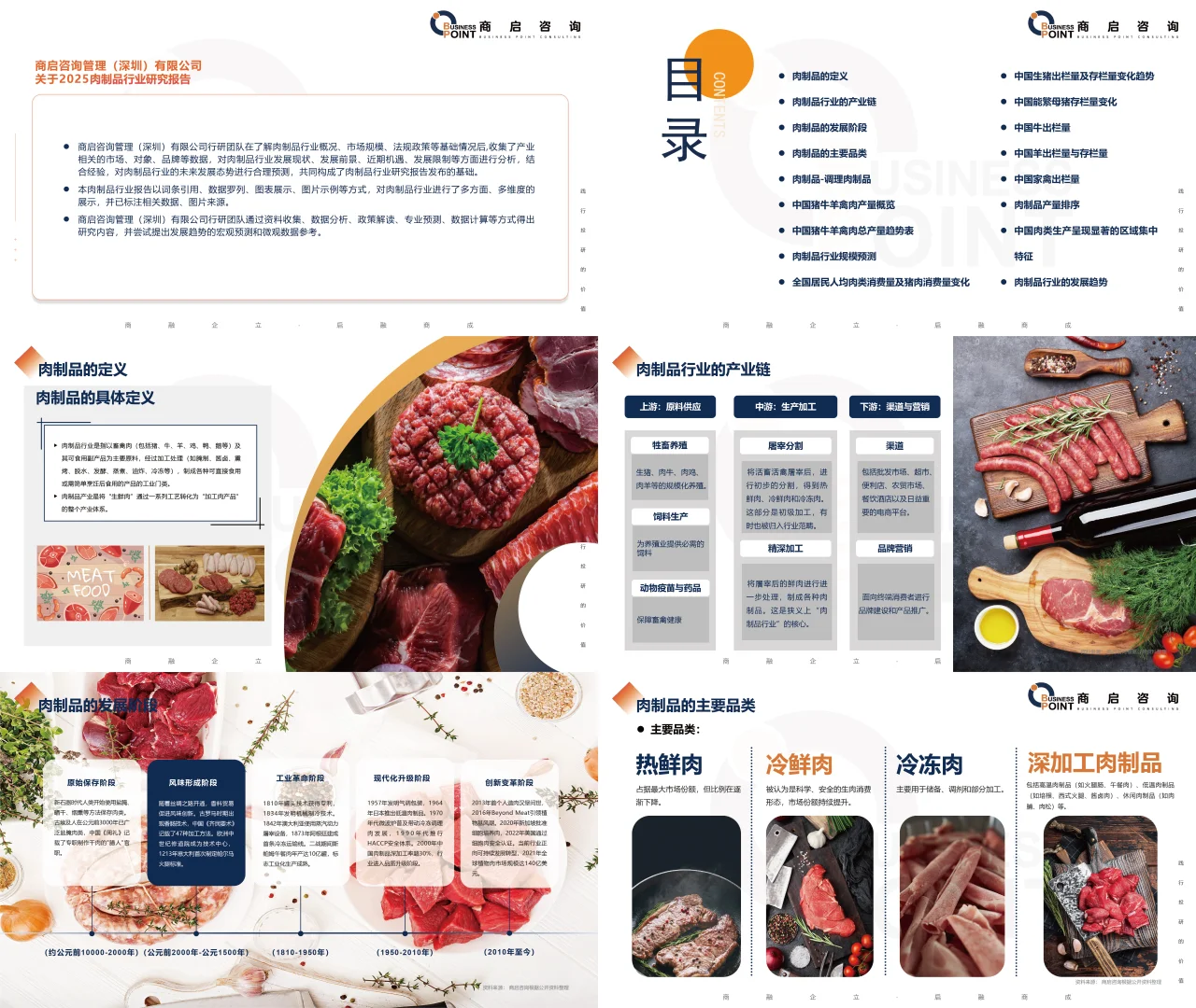 ? 商启咨询 肉制品行业研究报告