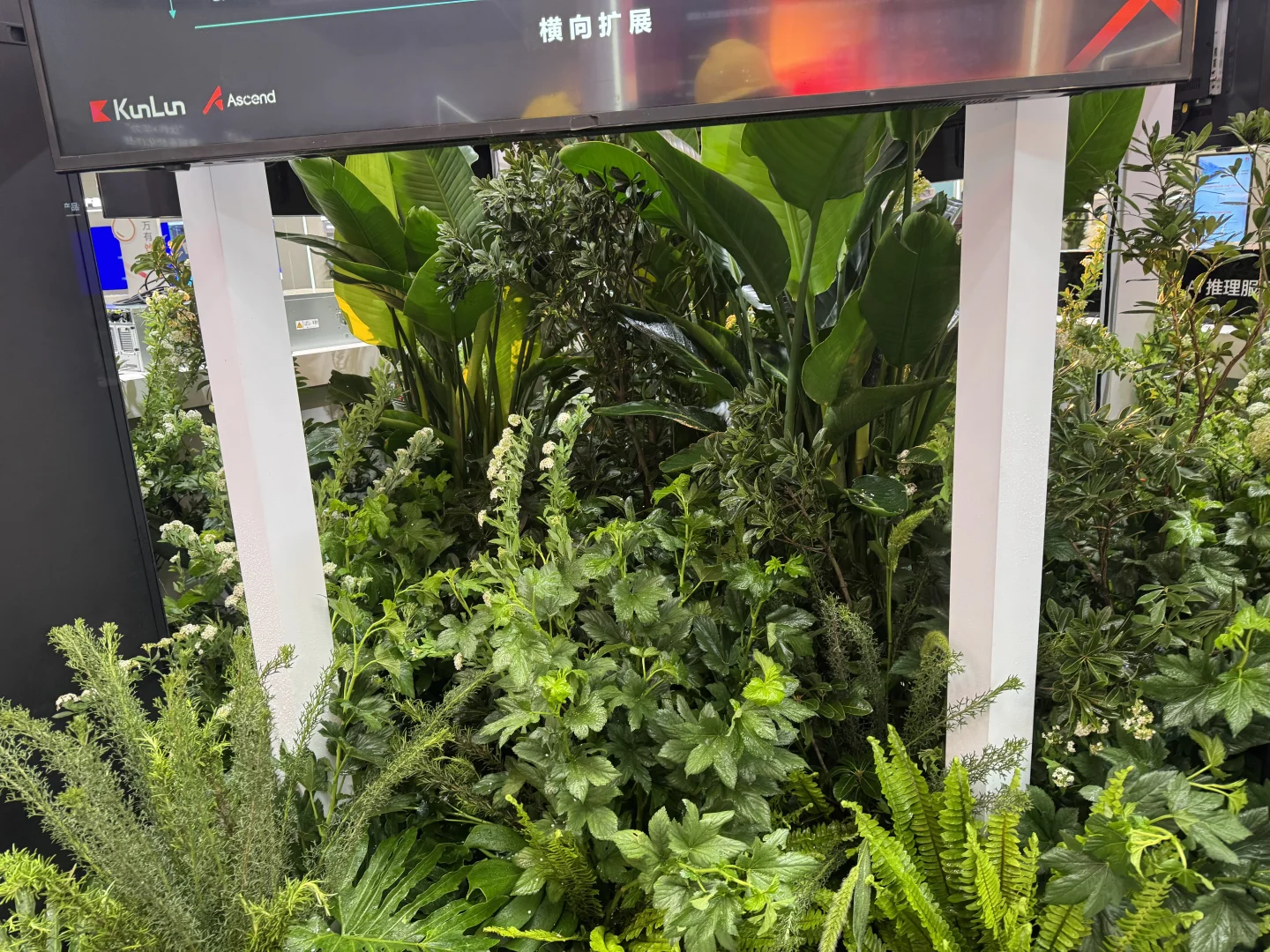 华为2025年供应商大会展台植物装饰