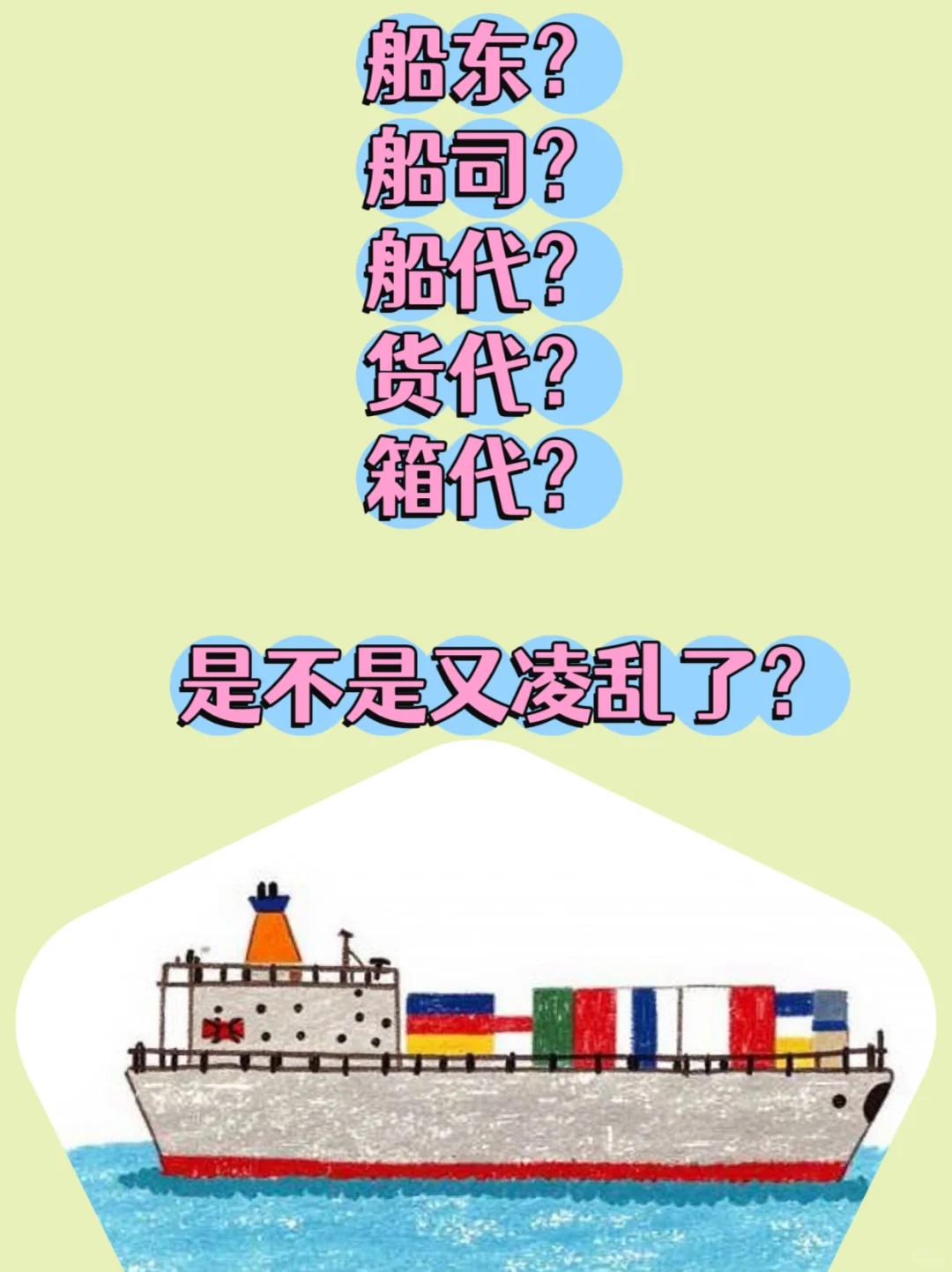 船东/船司/船代/货代/箱代?是不是又凌乱了?