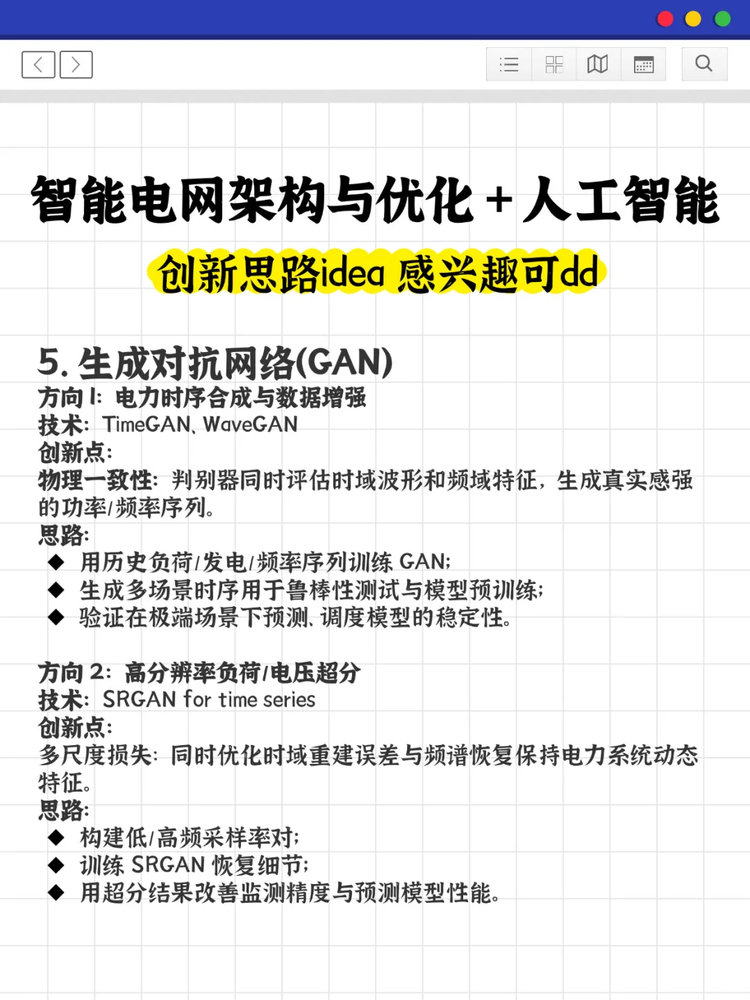 智能电网架构与优化➕AI是真的值得关注!