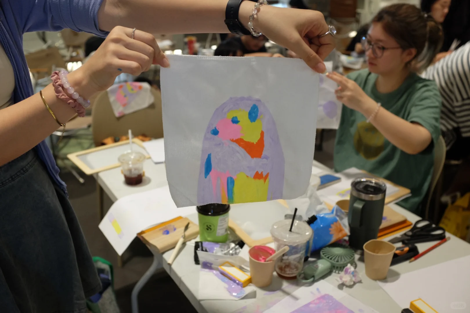 今年夏天我又办了一次丝网印刷workshop