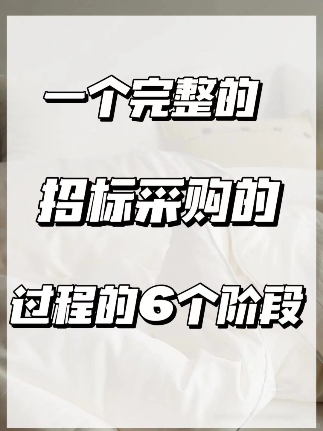 一个完整的招标采购过程的6个阶段