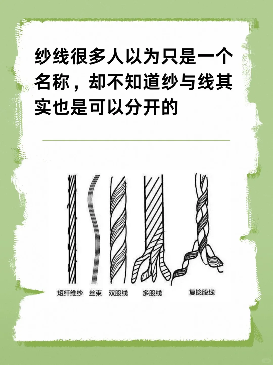 纱和线分布清？纺织人30秒教你秒懂