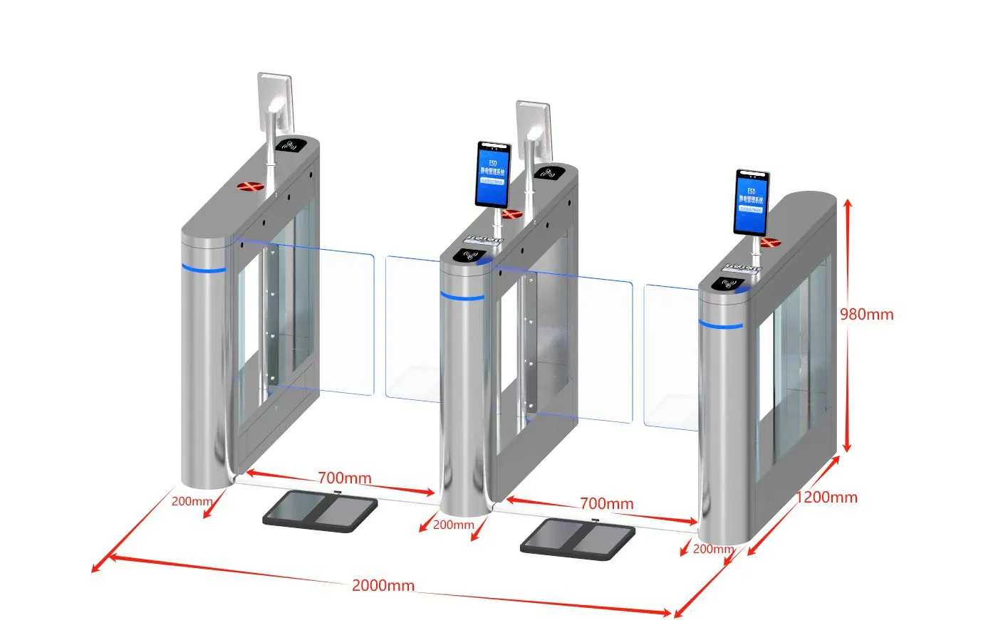 ESD人脸静电检测门禁系统