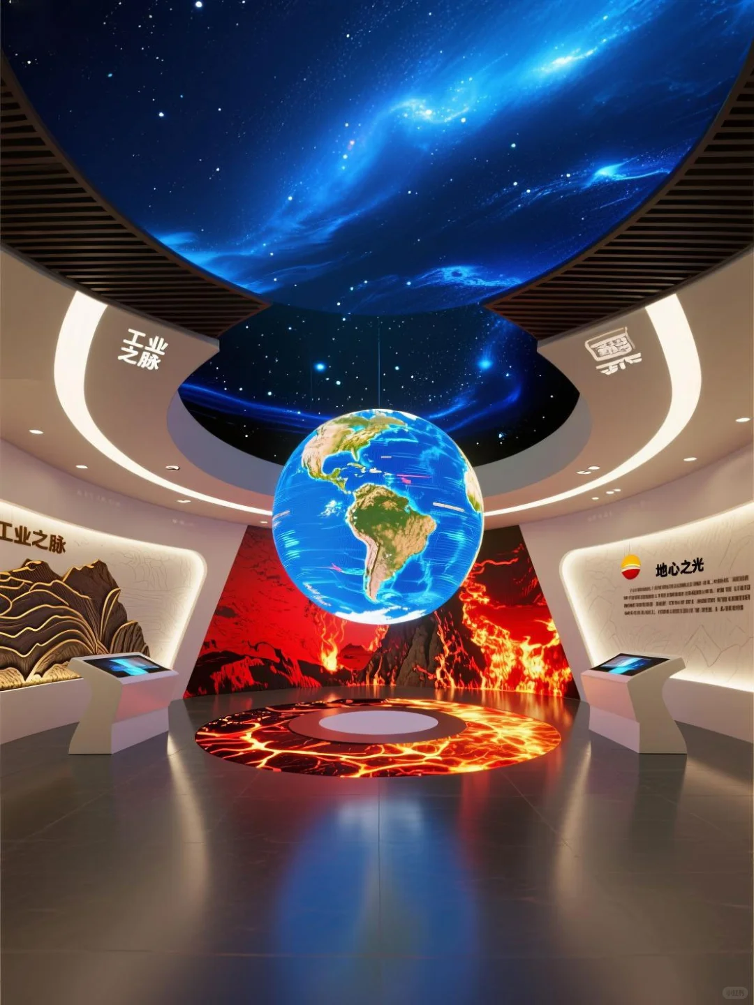 中石油地热开发展厅成为摸得到的地心熔岩!