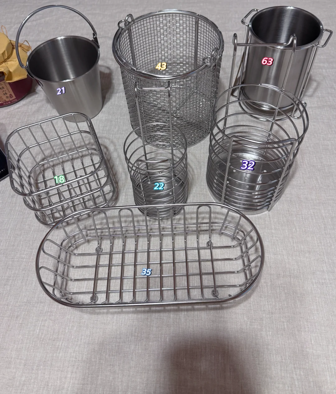 从6家店买了不锈钢沥水收纳篮? 筷叉勺用