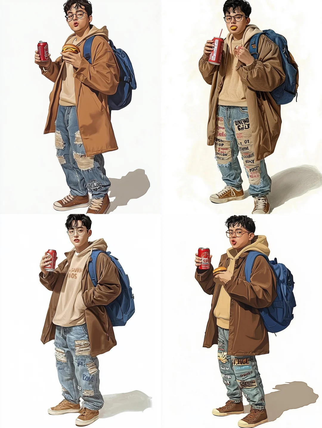 速写素材分享——喝可乐?