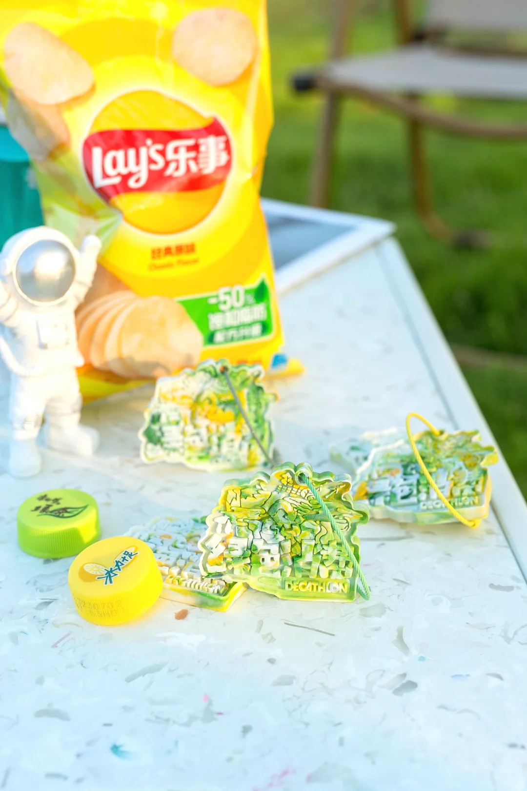 绿色生活:废塑料瓶盖钥匙扣