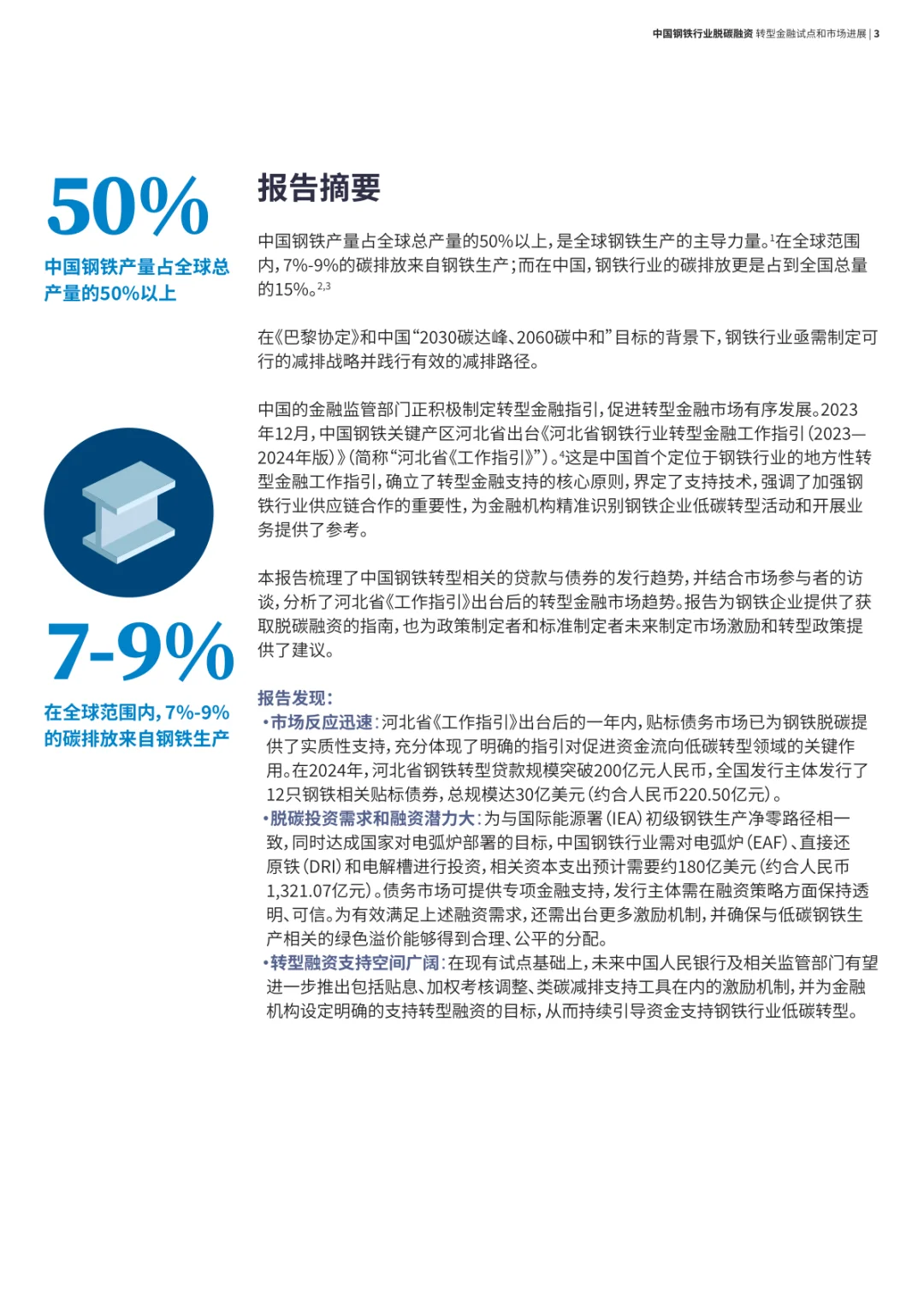 2025年中国钢铁行业脱碳融资：转型金融试点