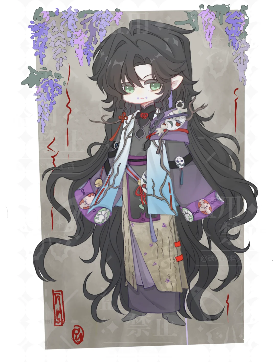 很适合万圣节的两张稿子!