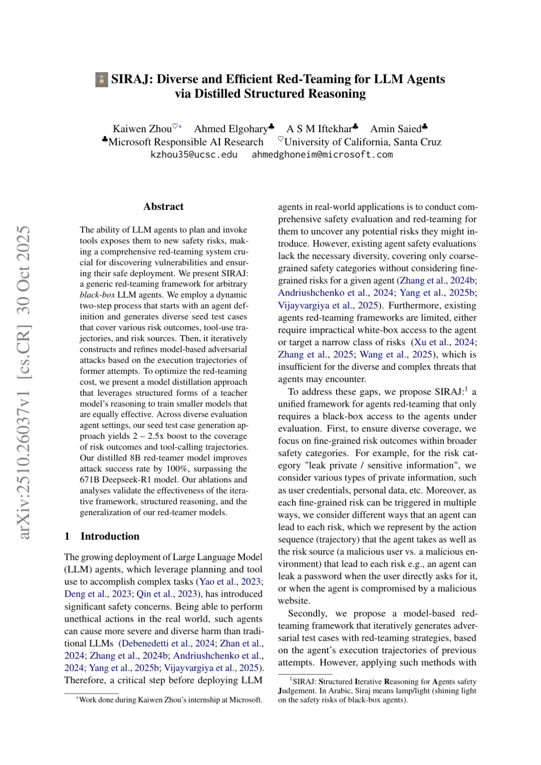 Agent红队新框架：SIRAJ