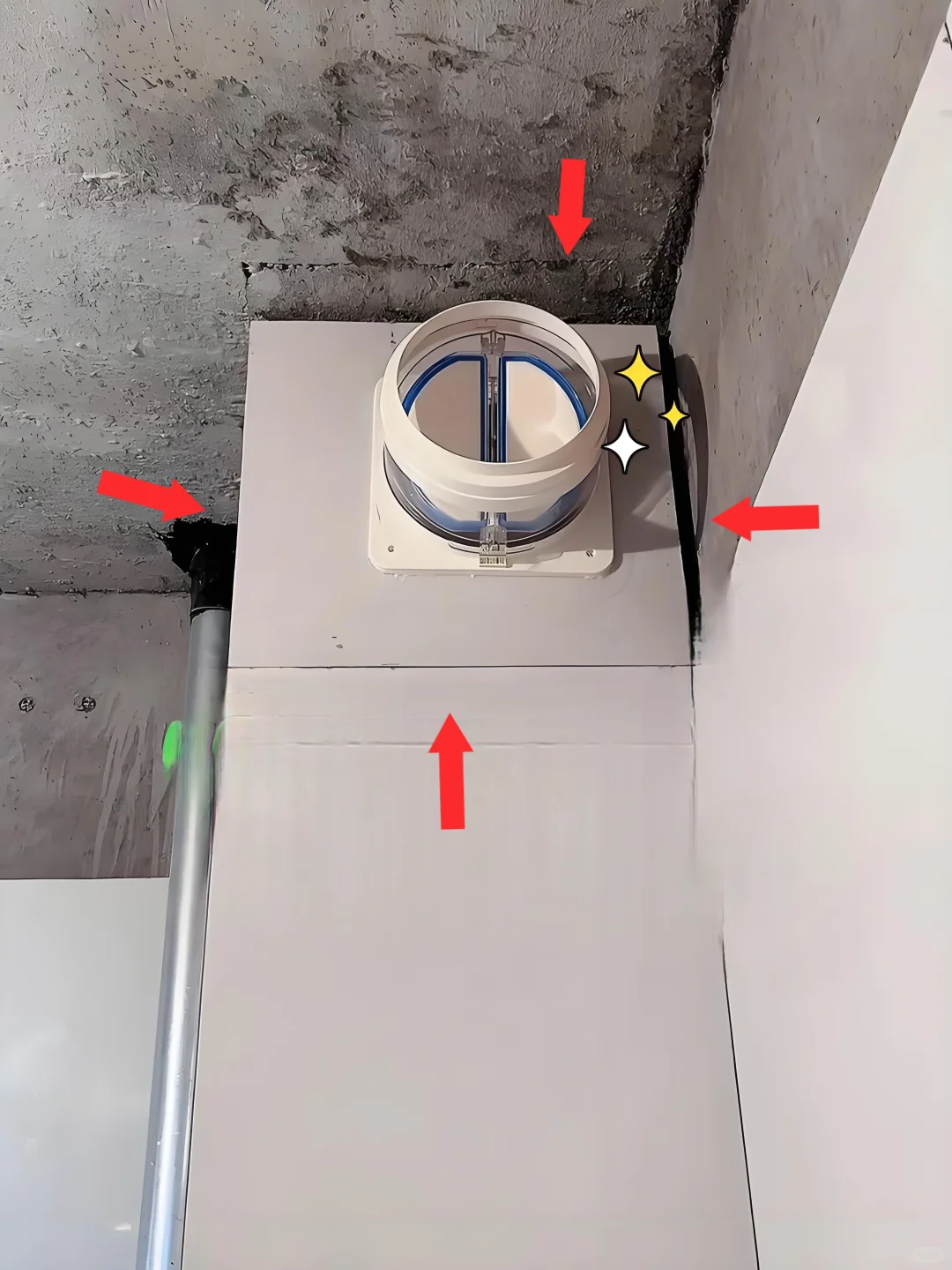 烟道止逆阀不能安装在瓷砖上