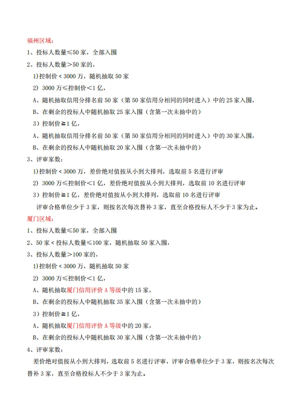 福建投标报价｜福建评标办法解析