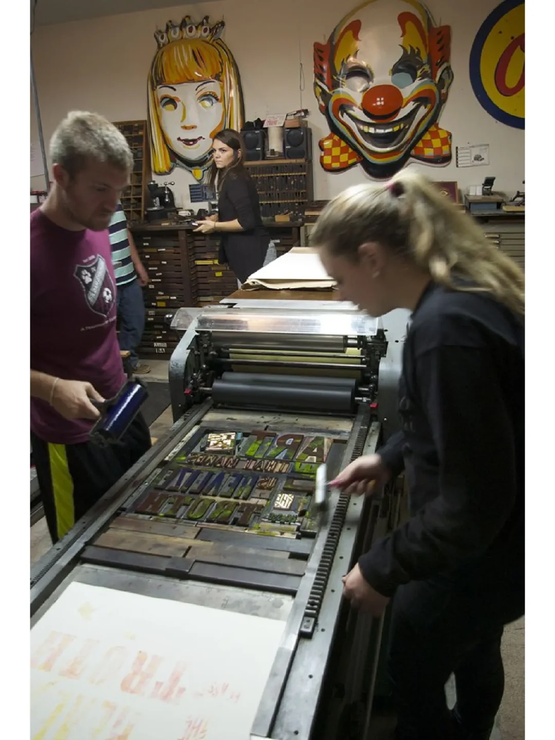 木活字+凸版打样机（版画机）