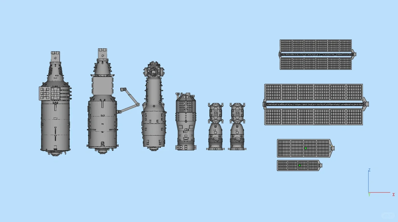 1/700 “天宫”空间站 模型 素模