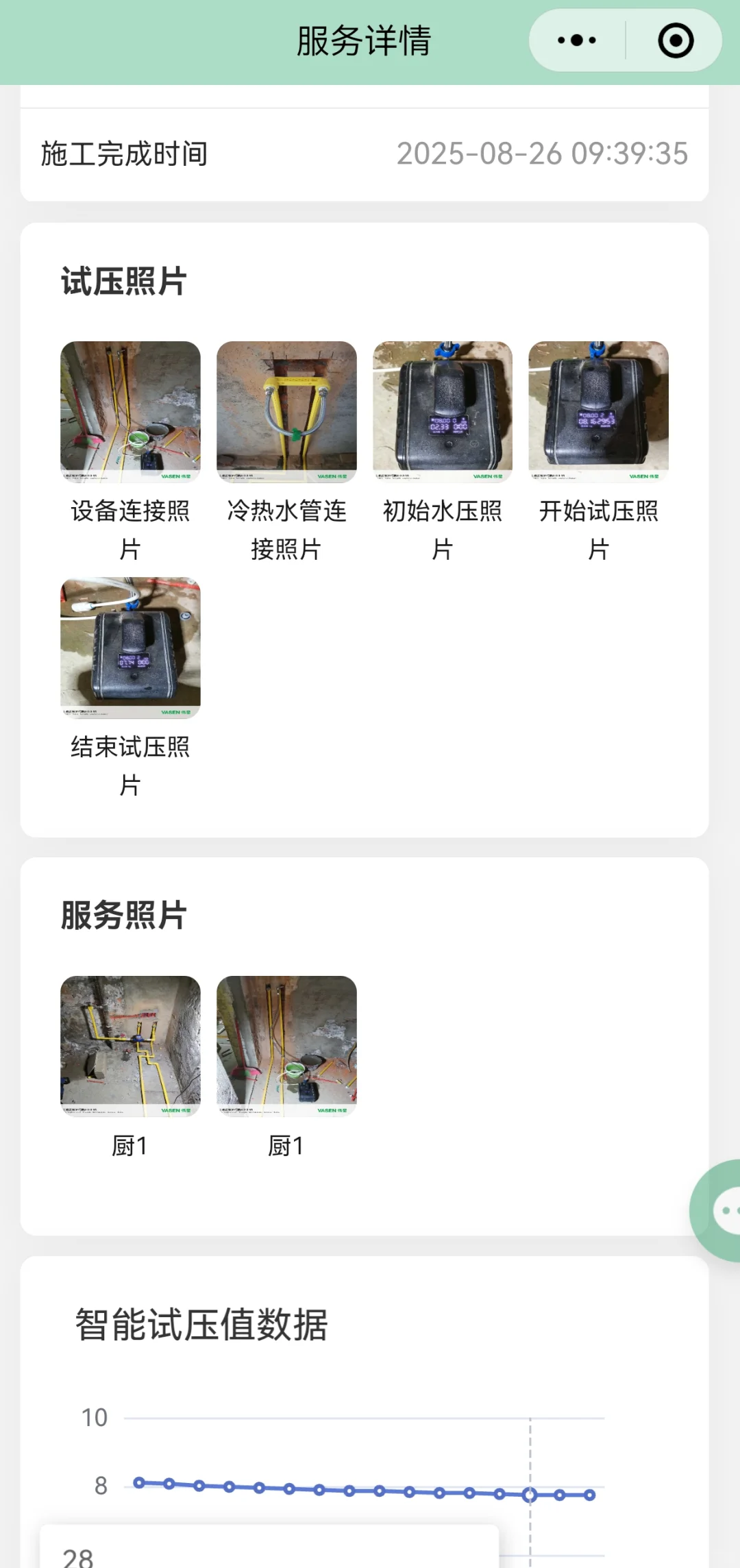 青二老破小装修(10)伟星打压合格