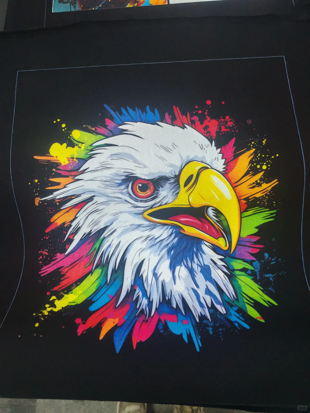 兄弟头涂料直喷打印效果