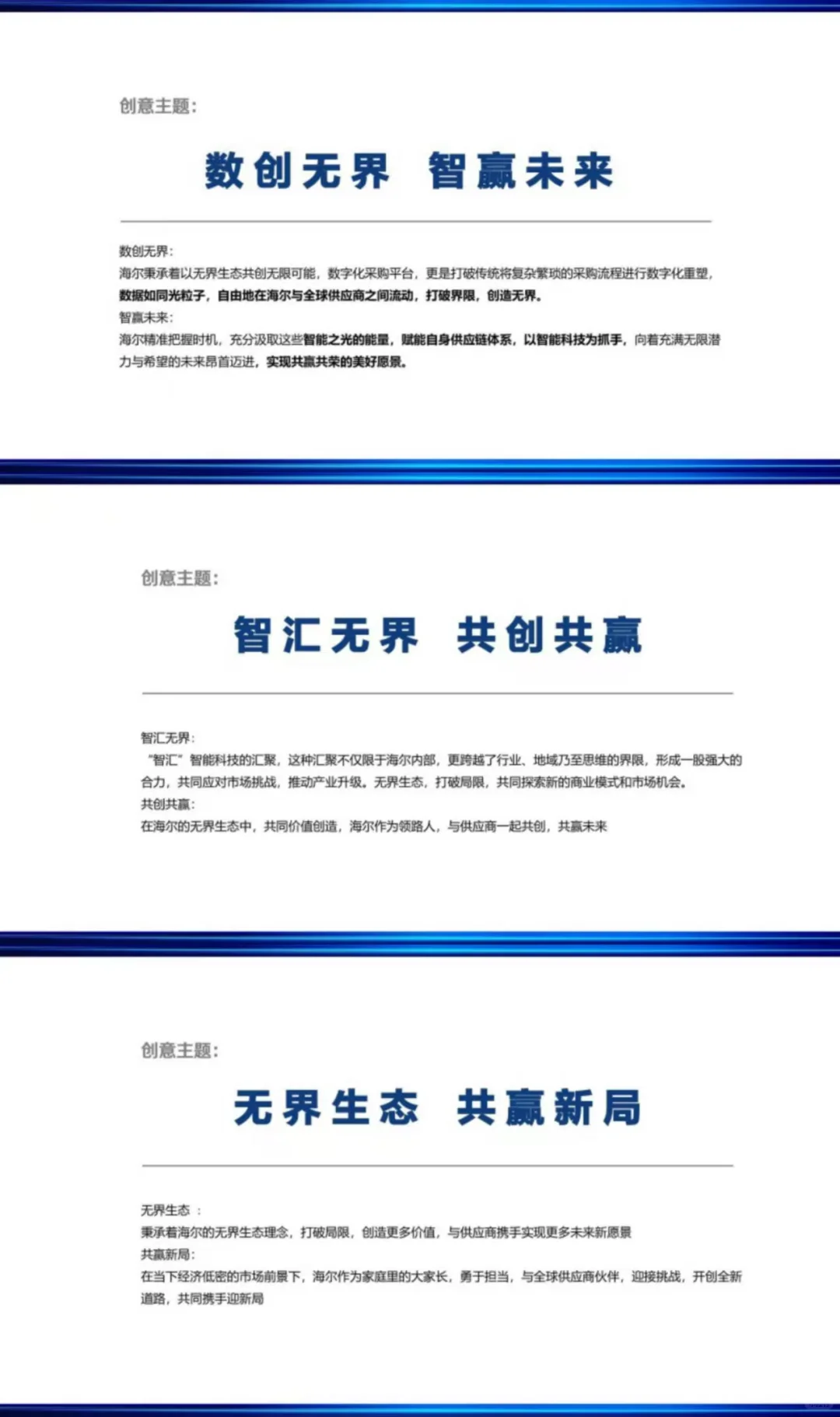 海尔智家全球供应商合作伙伴大会活动策划