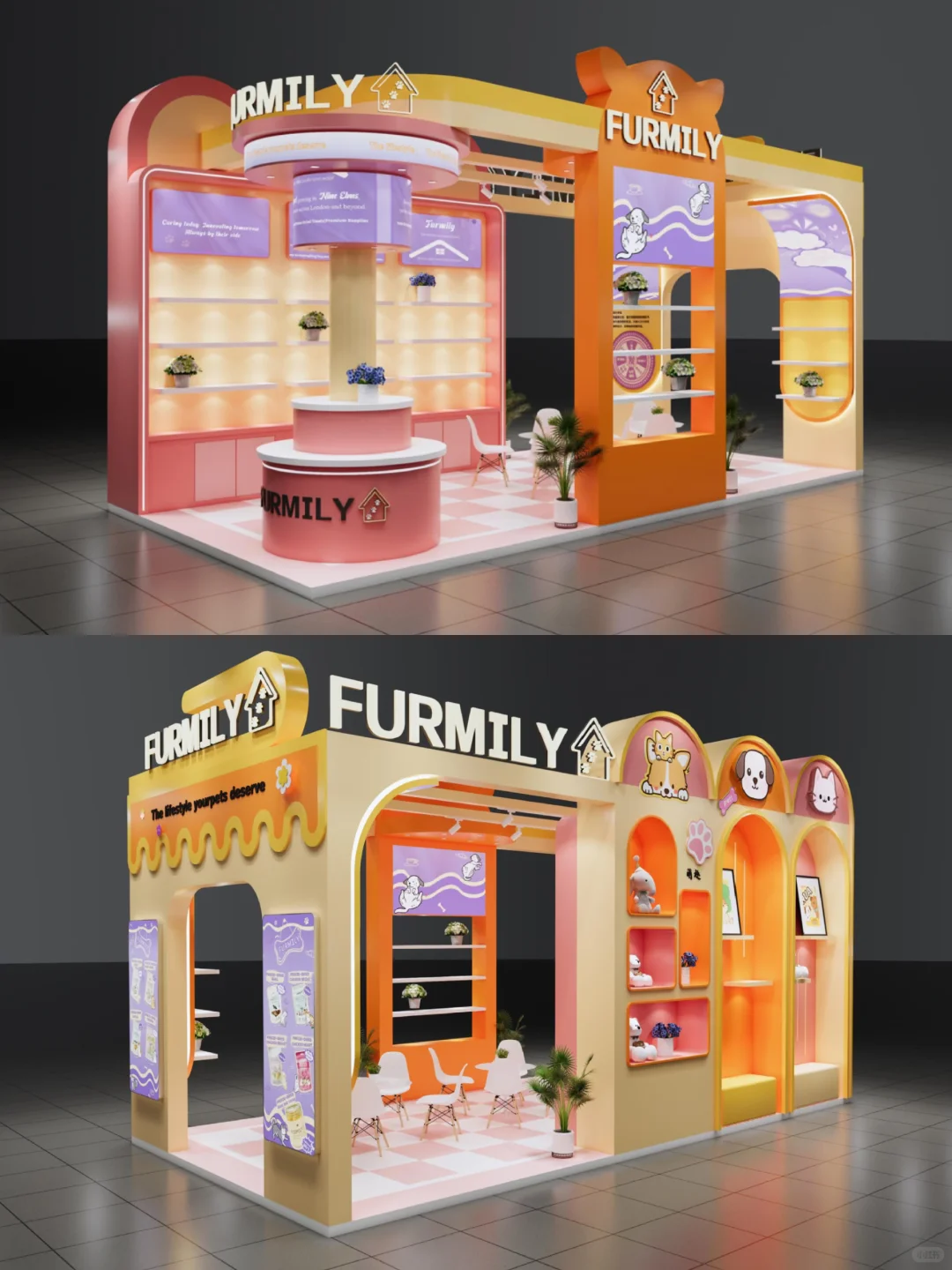 ?德国纽伦堡宠物用品展|可爱风展台设计~
