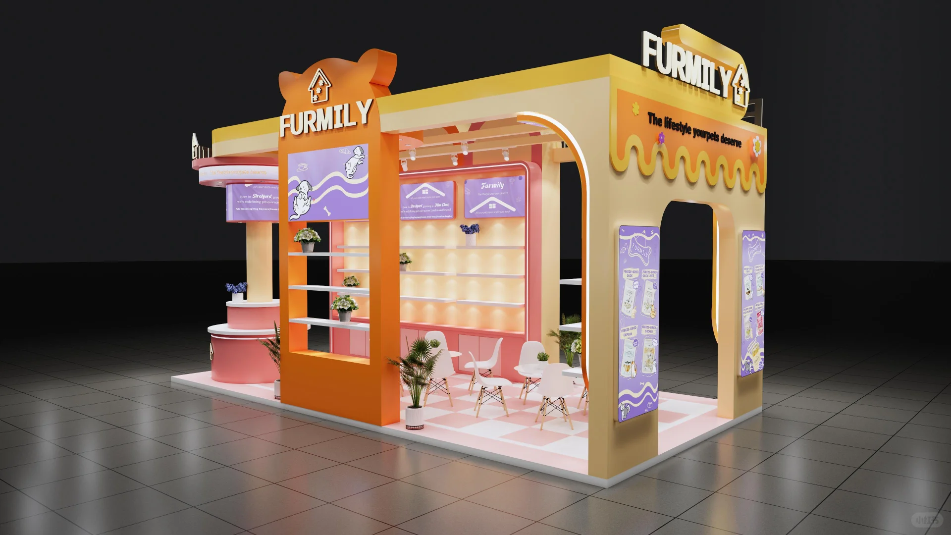 ?德国纽伦堡宠物用品展|可爱风展台设计~