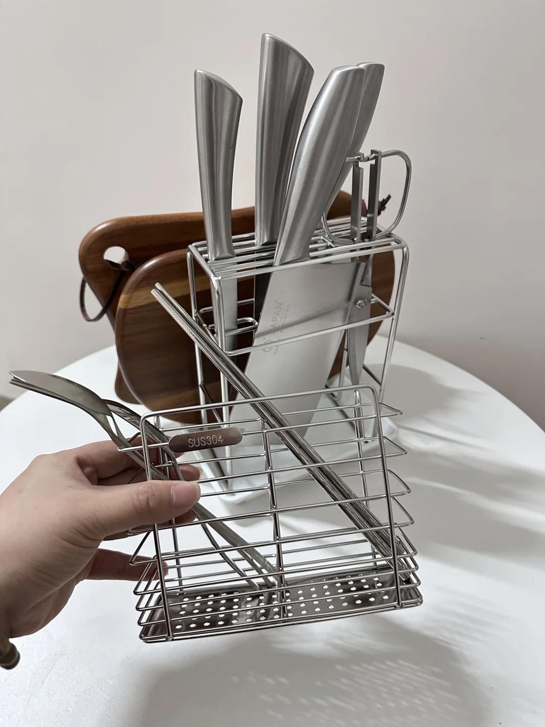 买到再也不怕发霉的304不锈钢刀架！