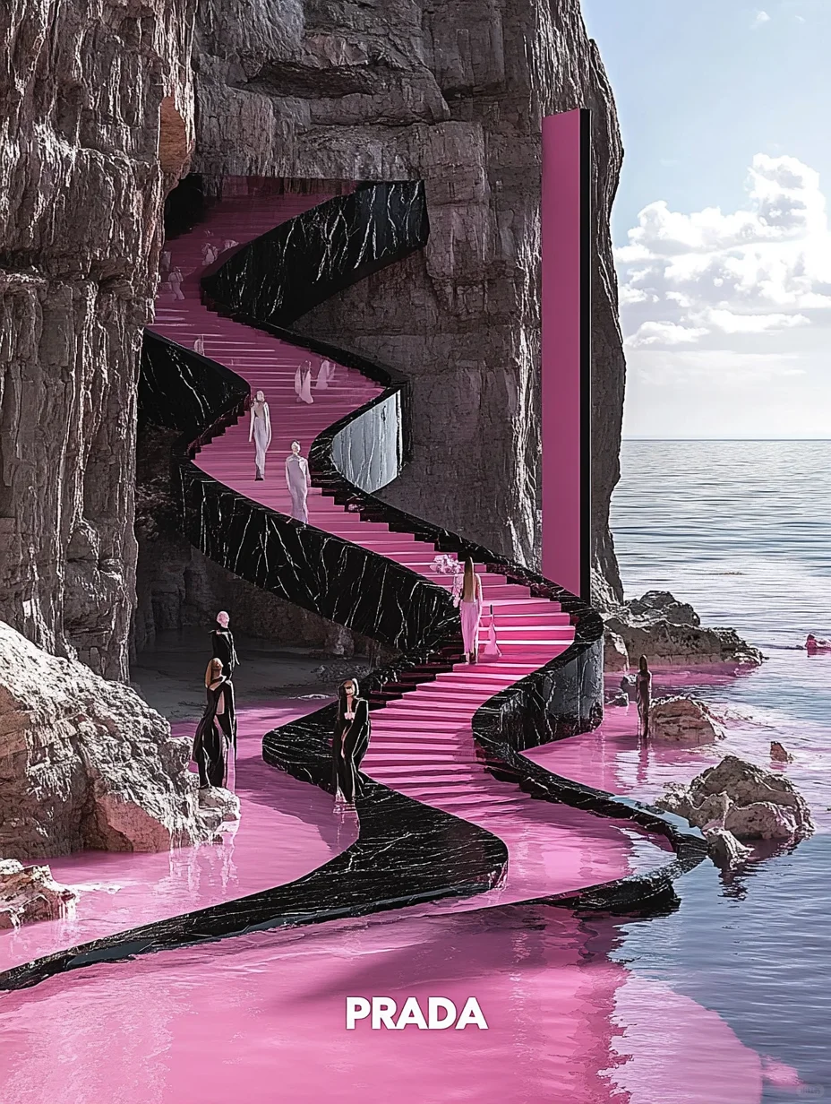 PRADA冰岛天梯时尚大秀