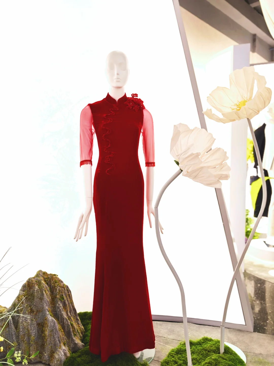 尚街新中式的NANCY孙品牌明星礼服展