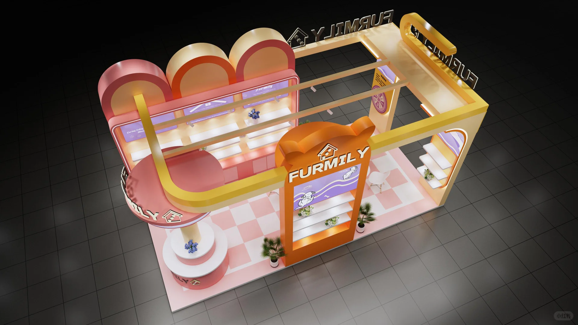 ?德国纽伦堡宠物用品展|可爱风展台设计~