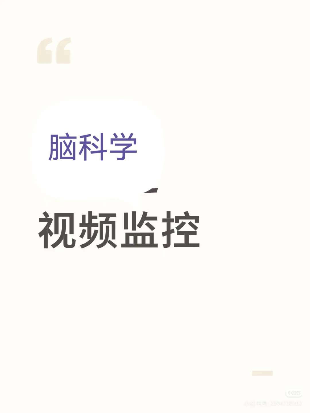 脑科学之视频监控