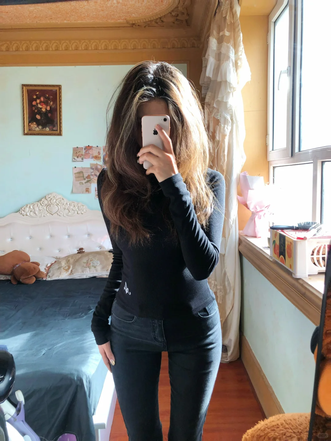 春季辣妹半高领上衣穿搭分享