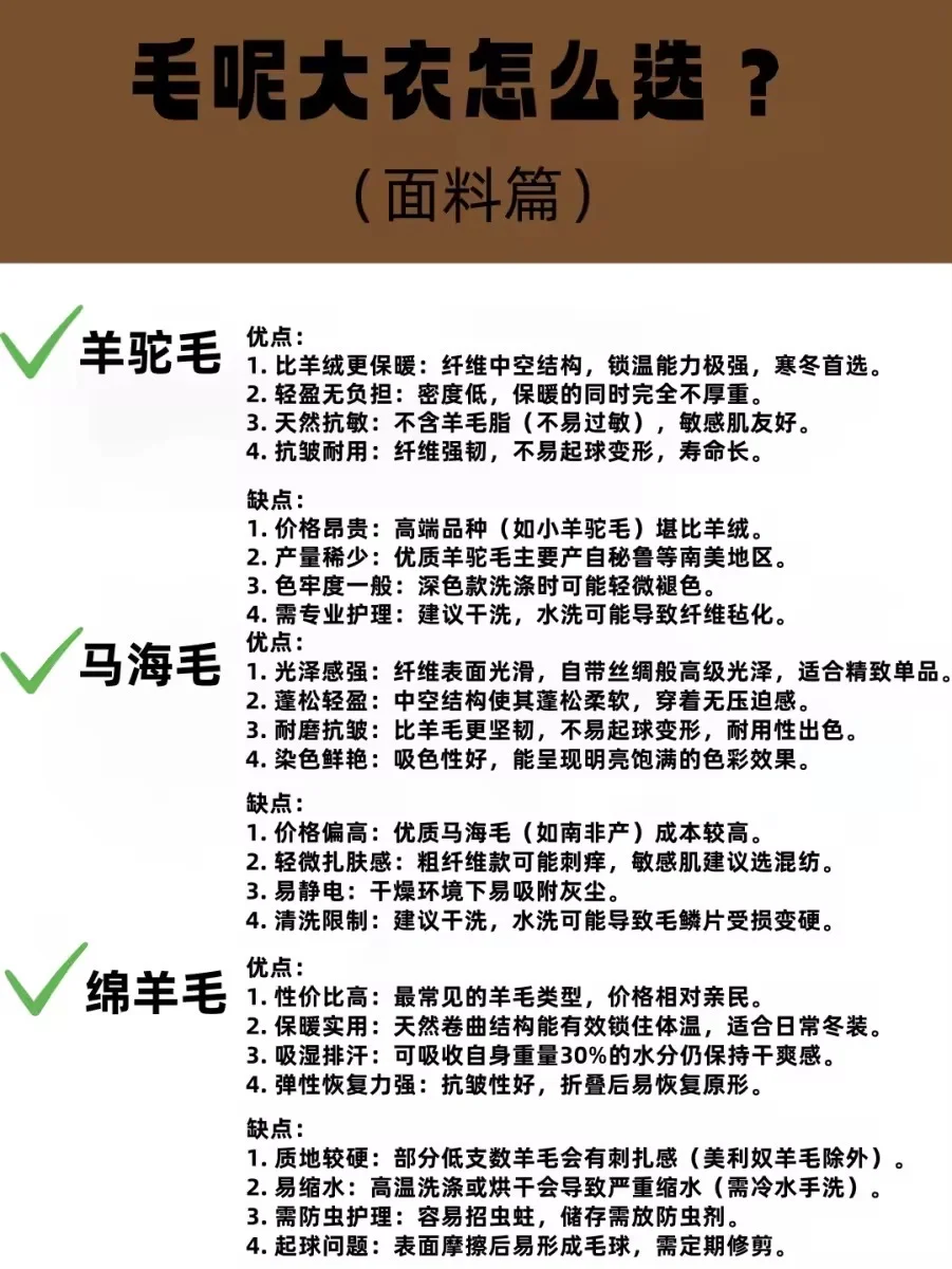 选毛呢大衣看3点