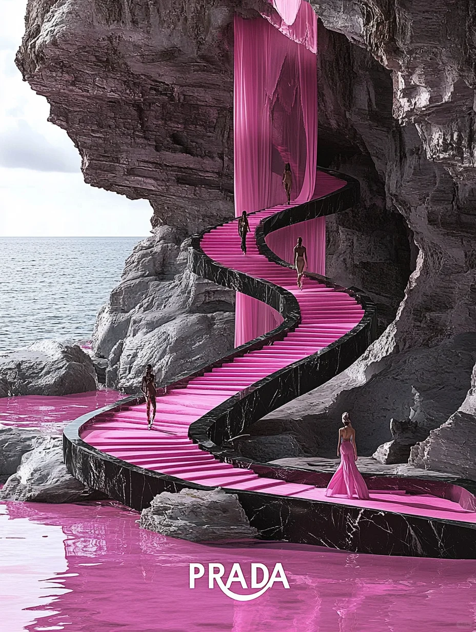 PRADA冰岛天梯时尚大秀