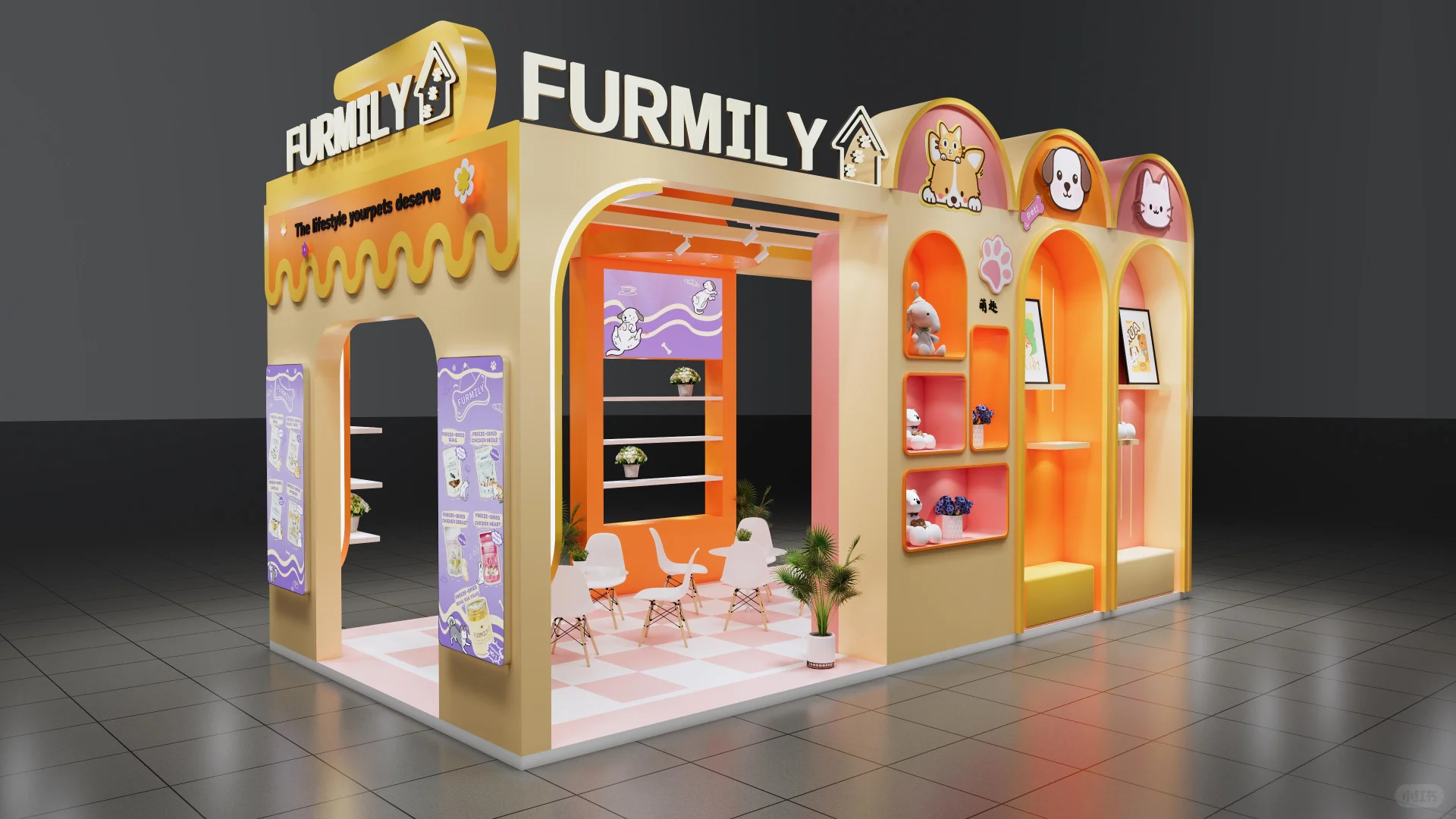 ?德国纽伦堡宠物用品展|可爱风展台设计~