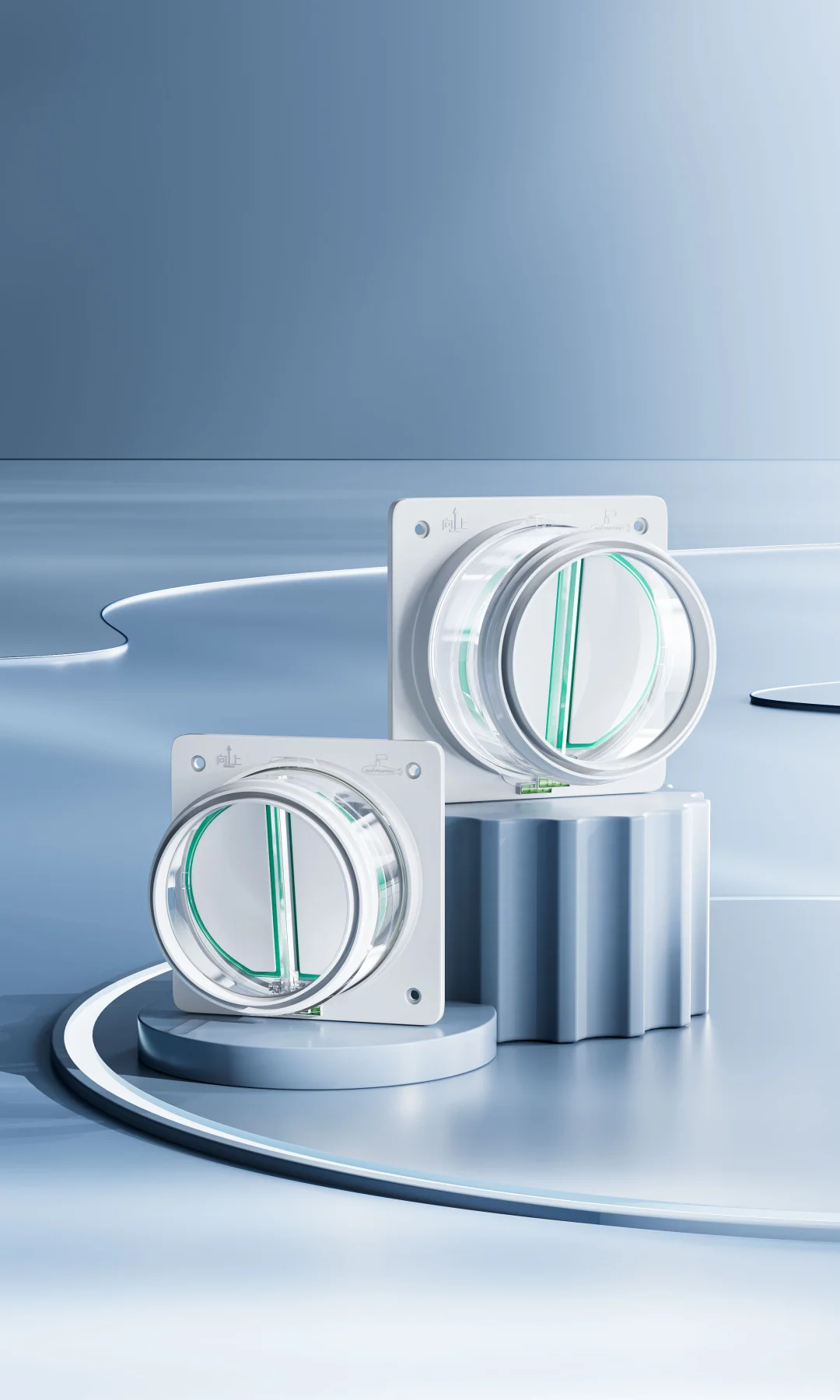 止逆阀产品海报建模渲染