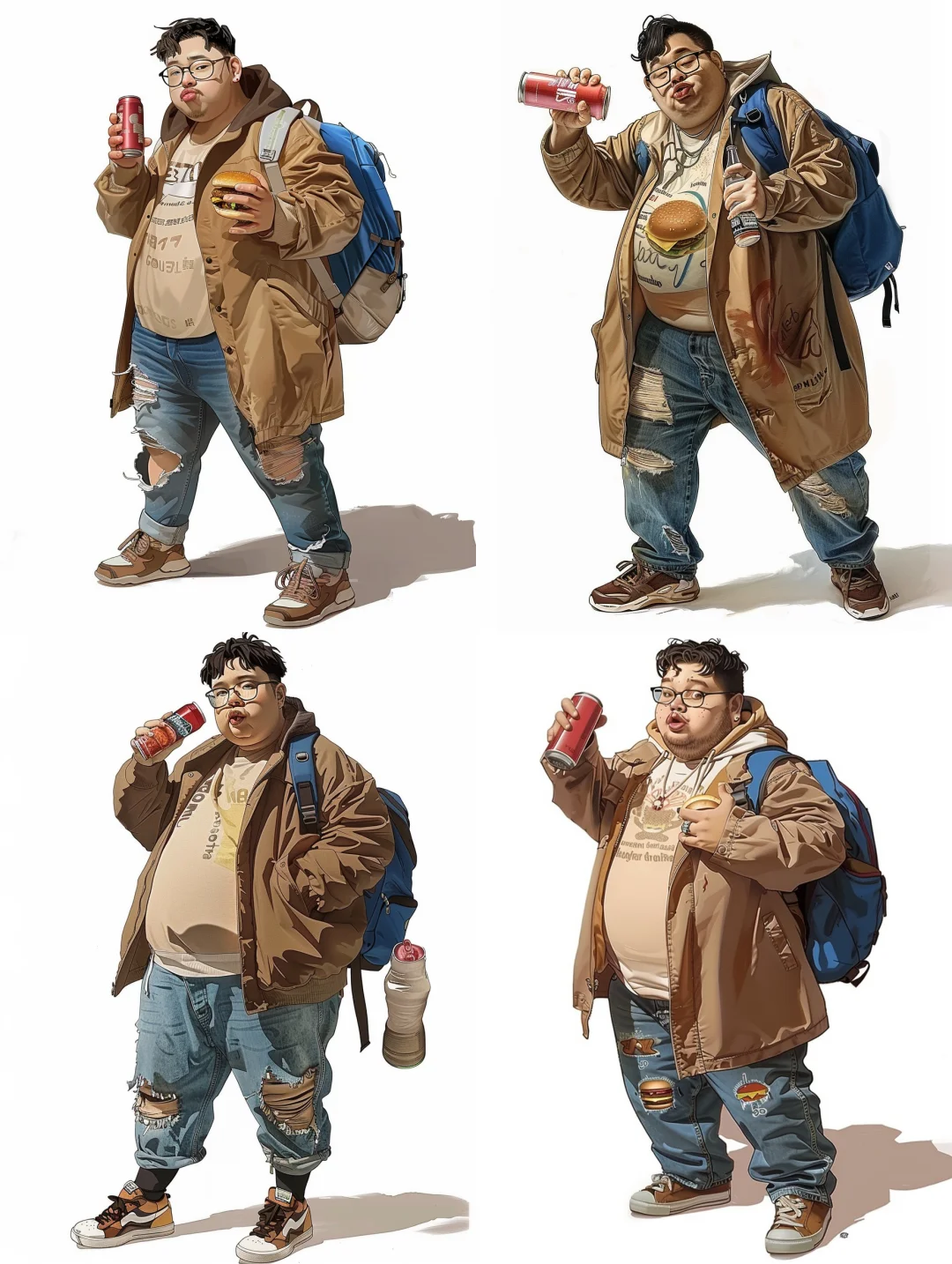 速写素材分享——喝可乐?