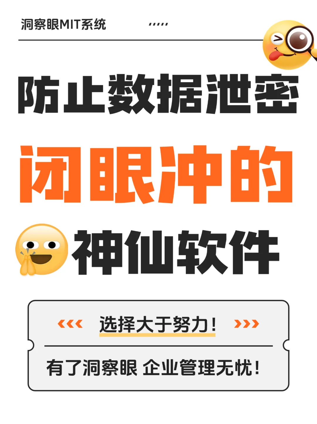 闭眼冲这个防泄密软件