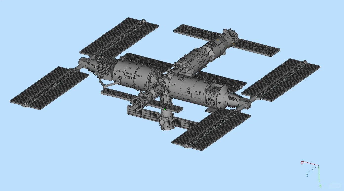 1/700 “天宫”空间站 模型 素模