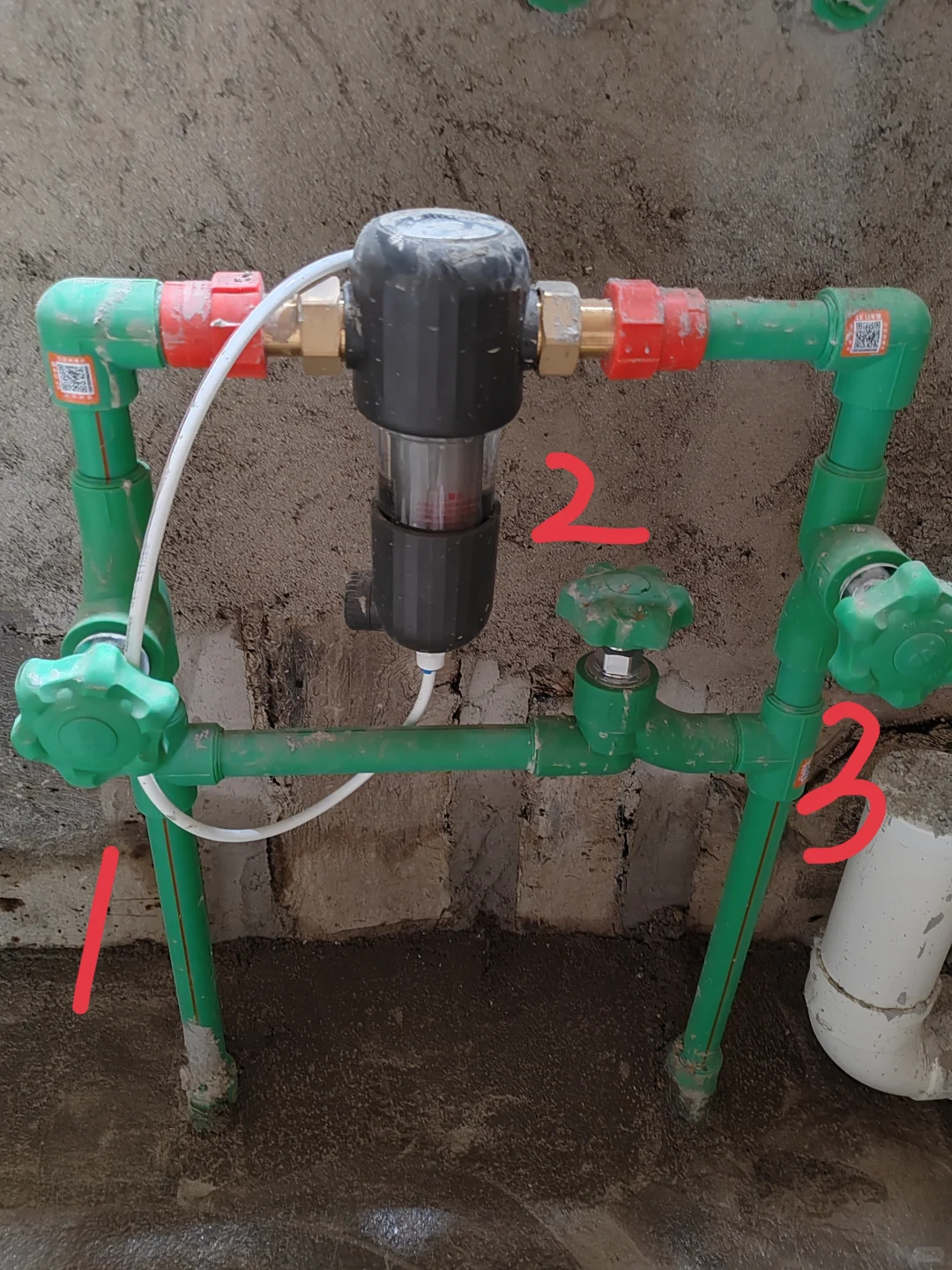 谁家前置过滤器安3个阀门啊❗