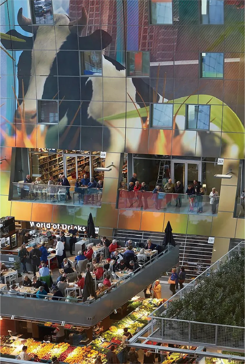 Markthal Rotterdam:垂直折叠的城市生活秀