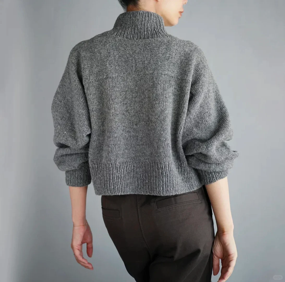简简单单全靠版型-后背育克毛衣