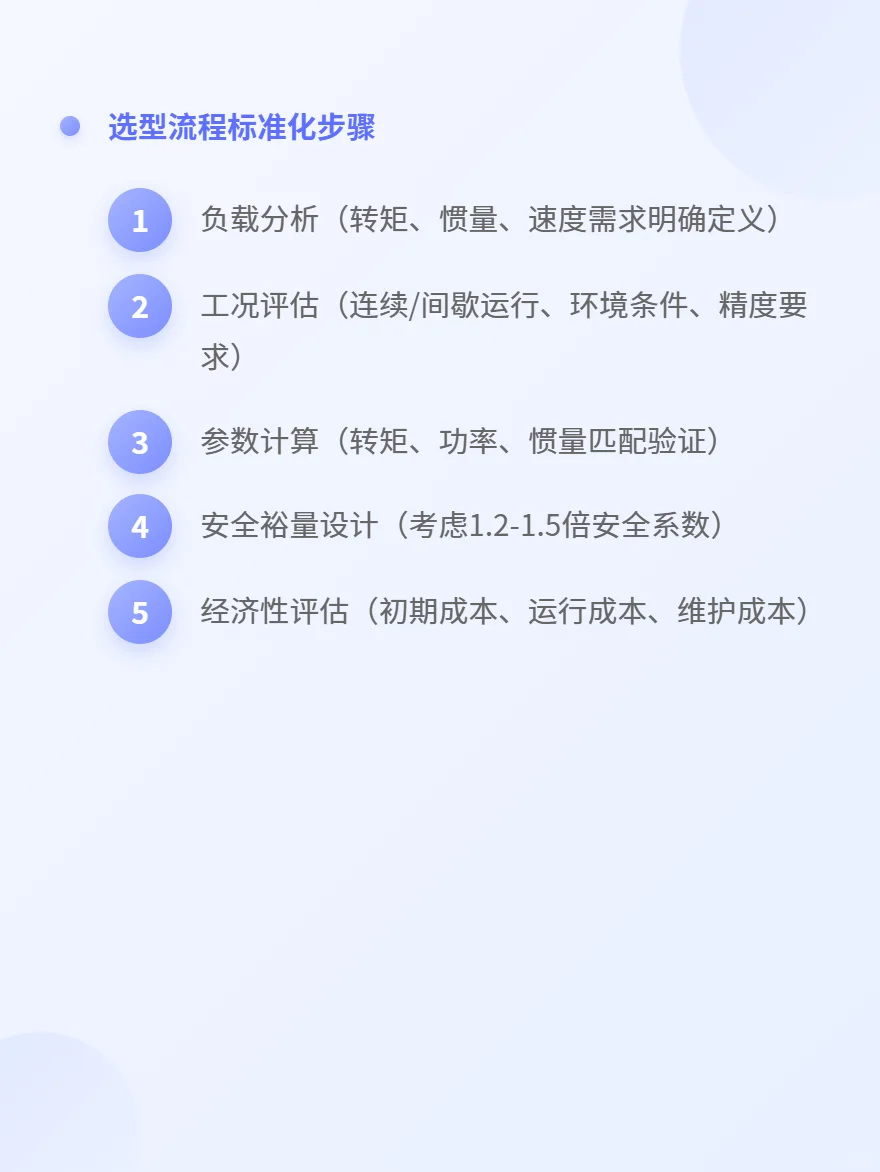 一招你的伺服电机选型问题